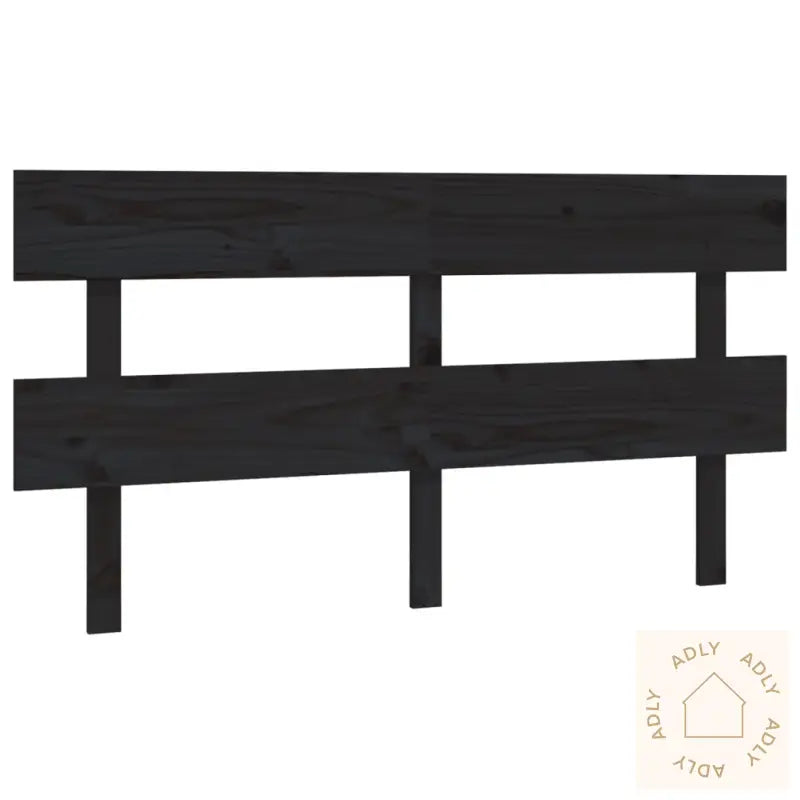 Sengegavl Svart 164X3X81 Cm Heltre Furu