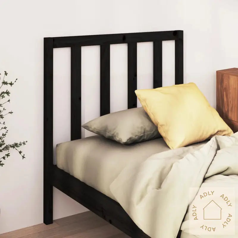 Sengegavl Svart 96X4X100 Cm Heltre Furu