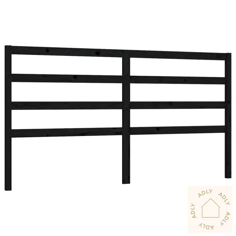 Sengegavl Svart 206X4X100 Cm Heltre Furu