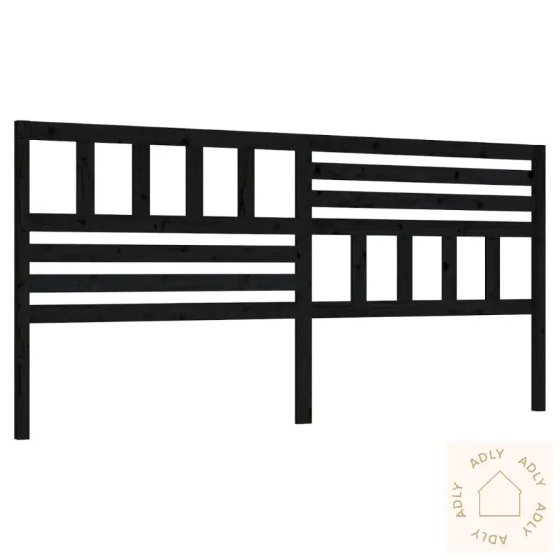 Sengegavl Svart 206X4X100 Cm Heltre Furu