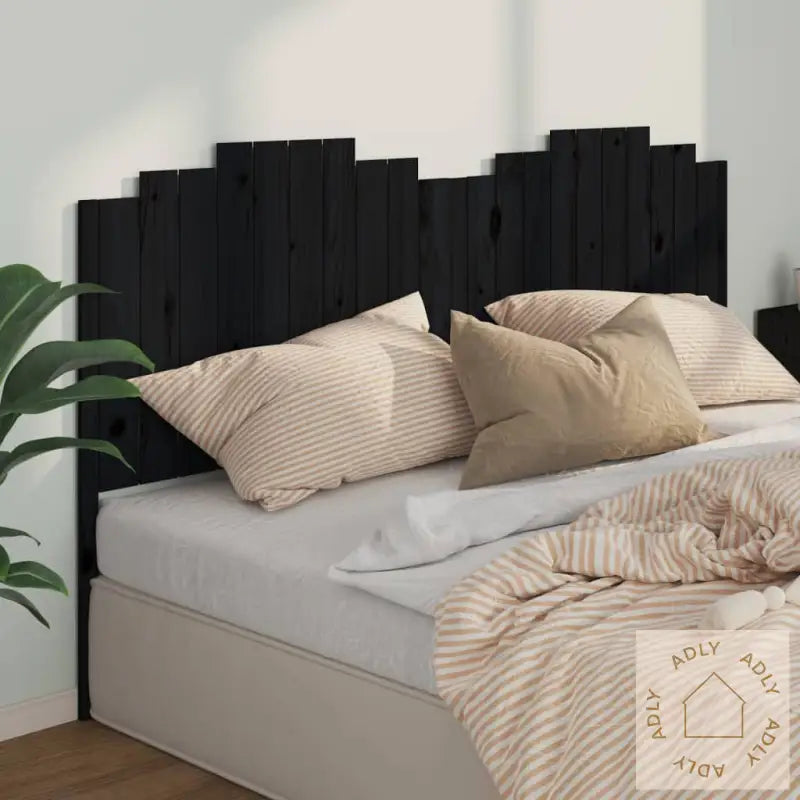 Sengegavl Svart 206X4X110 Cm Heltre Furu