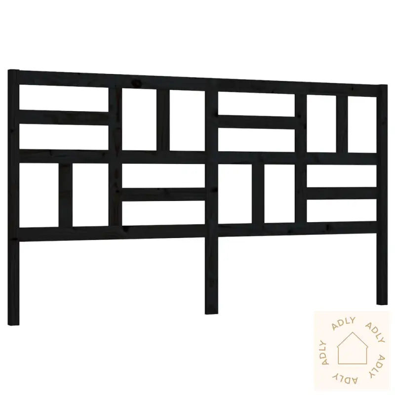 Sengegavl Svart 206X4X104 Cm Heltre Furu