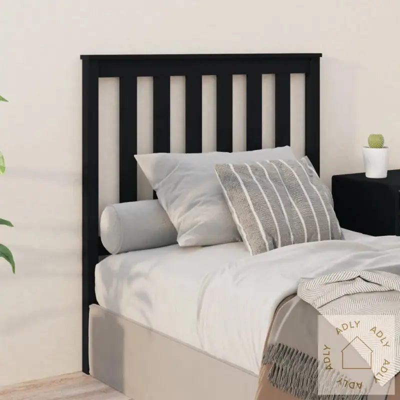 Sengegavl Svart 96X6X101 Cm Heltre Furu
