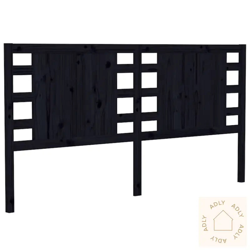 Sengegavl Svart 146X4X100 Cm Heltre Furu