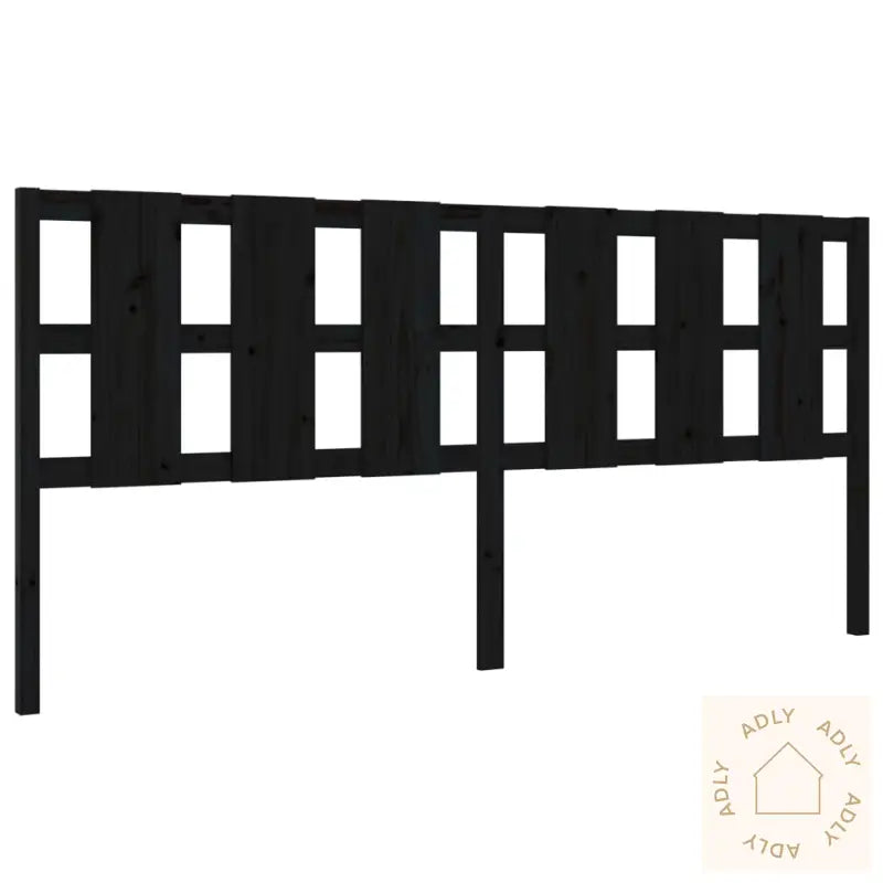 Sengegavl Svart 205,5X4X100 Cm Heltre Furu