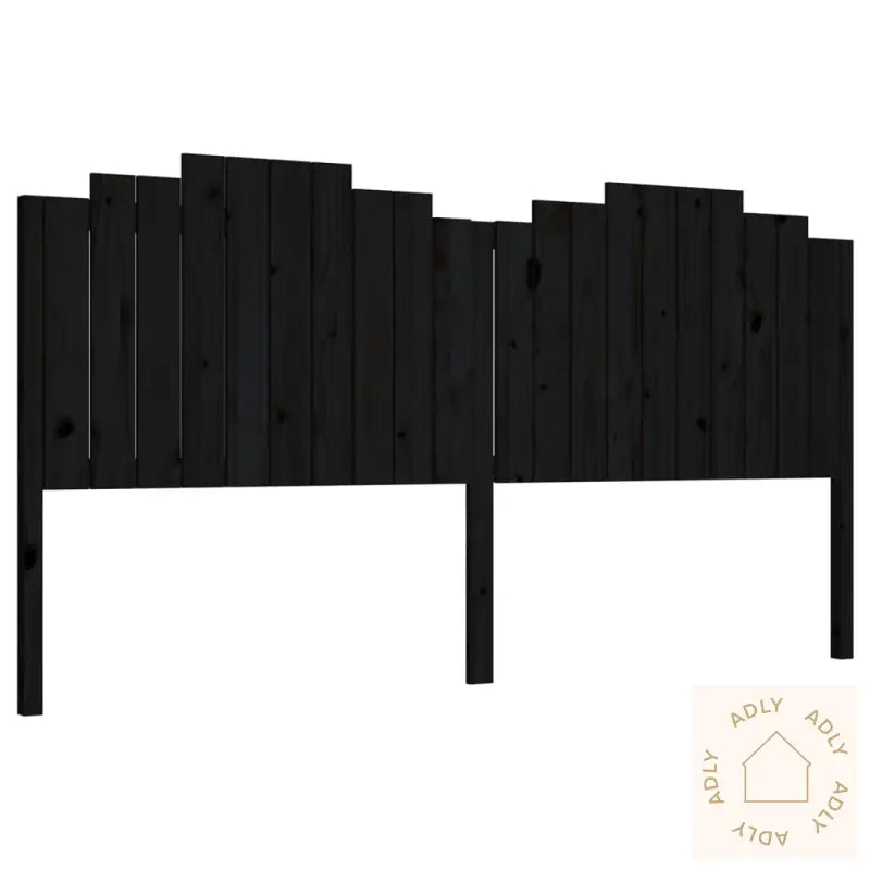 Sengegavl Svart 206X4X110 Cm Heltre Furu