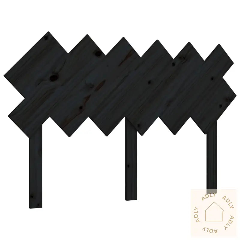 Sengegavl Svart 132X3X81 Cm Heltre Furu