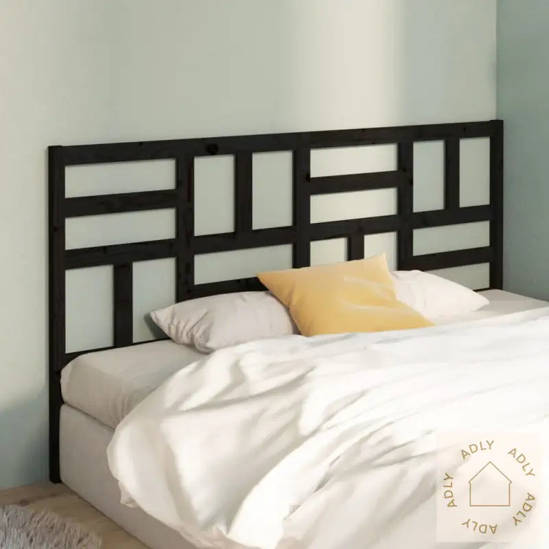 Sengegavl Svart 206X4X104 Cm Heltre Furu