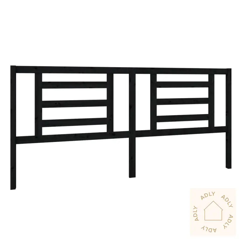 Sengegavl Svart 206X4X100 Cm Heltre Furu