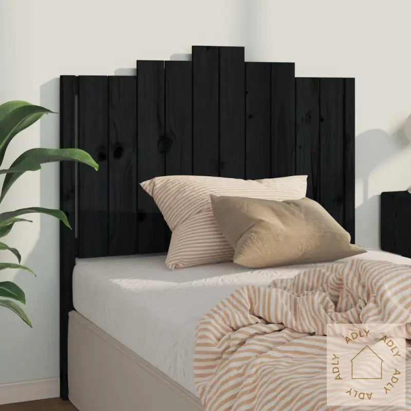 Sengegavl Svart 106X4X110 Cm Heltre Furu