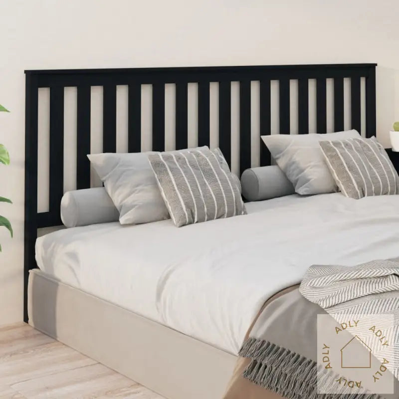 Sengegavl Svart 206X6X101 Cm Heltre Furu