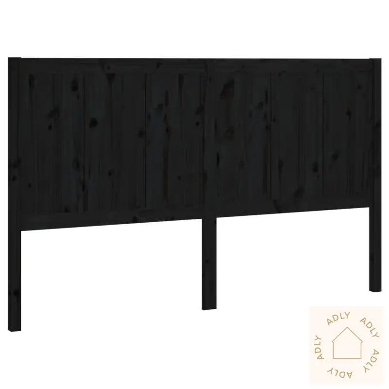 Sengegavl Svart 125,5X4X100 Cm Heltre Furu