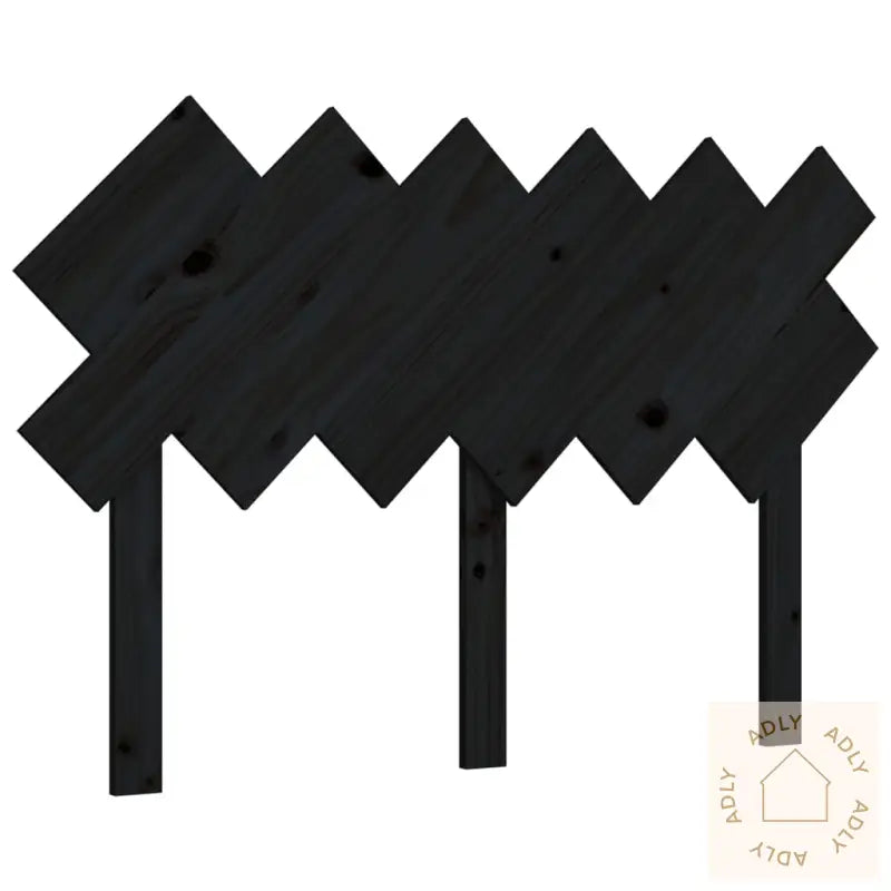 Sengegavl Svart 122,5X3X80,5 Cm Heltre Furu
