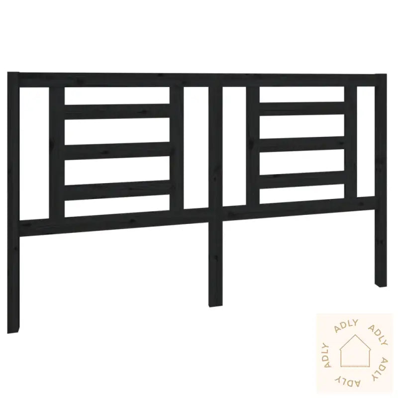 Sengegavl Svart 166X4X100 Cm Heltre Furu