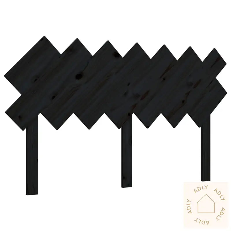 Sengegavl Svart 141X3X80,5 Cm Heltre Furu
