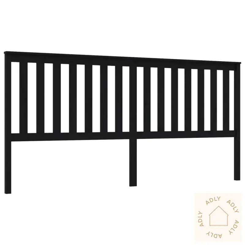 Sengegavl Svart 206X6X101 Cm Heltre Furu