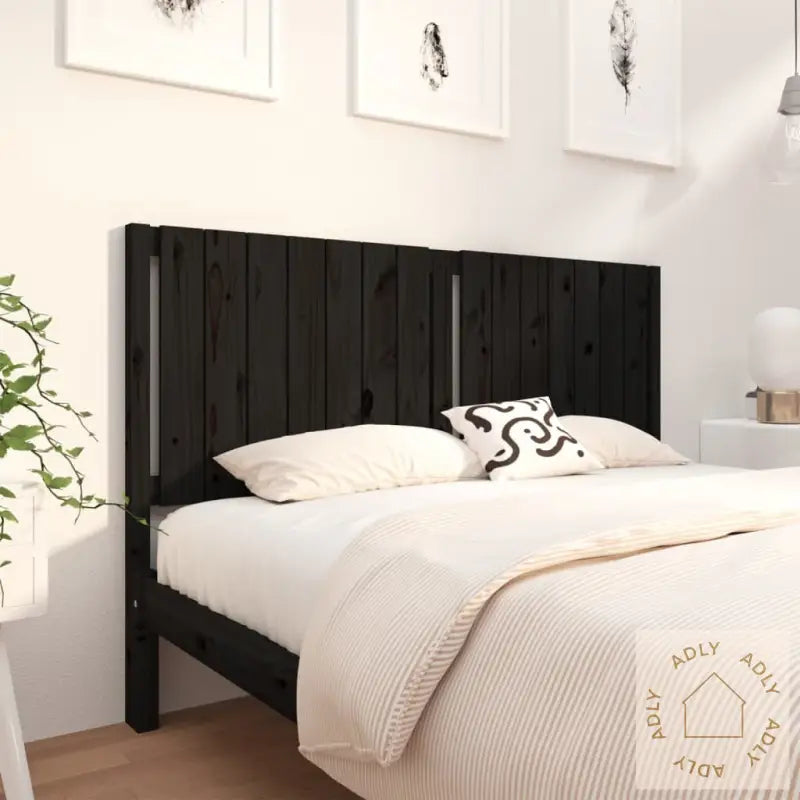 Sengegavl Svart 165,5X4X100 Cm Heltre Furu