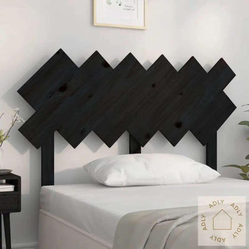 Sengegavl Svart 122,5X3X80,5 Cm Heltre Furu