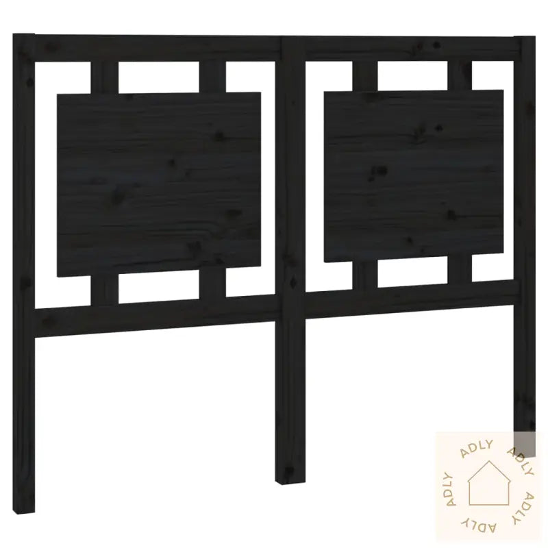 Sengegavl Svart 125,5X4X100 Cm Heltre Furu