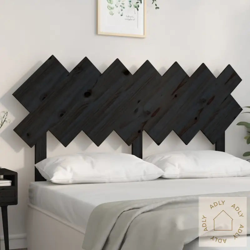 Sengegavl Svart 141X3X80,5 Cm Heltre Furu