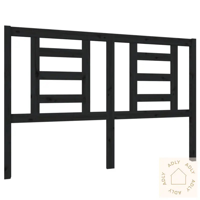Sengegavl Svart 146X4X100 Cm Heltre Furu