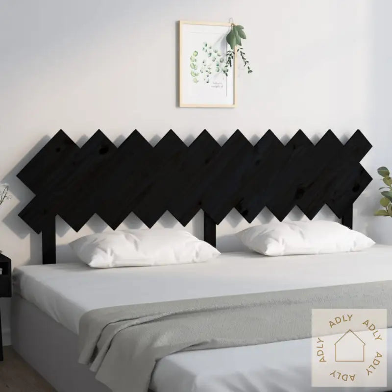 Sengegavl Svart 196X3X80,5 Cm Heltre Furu