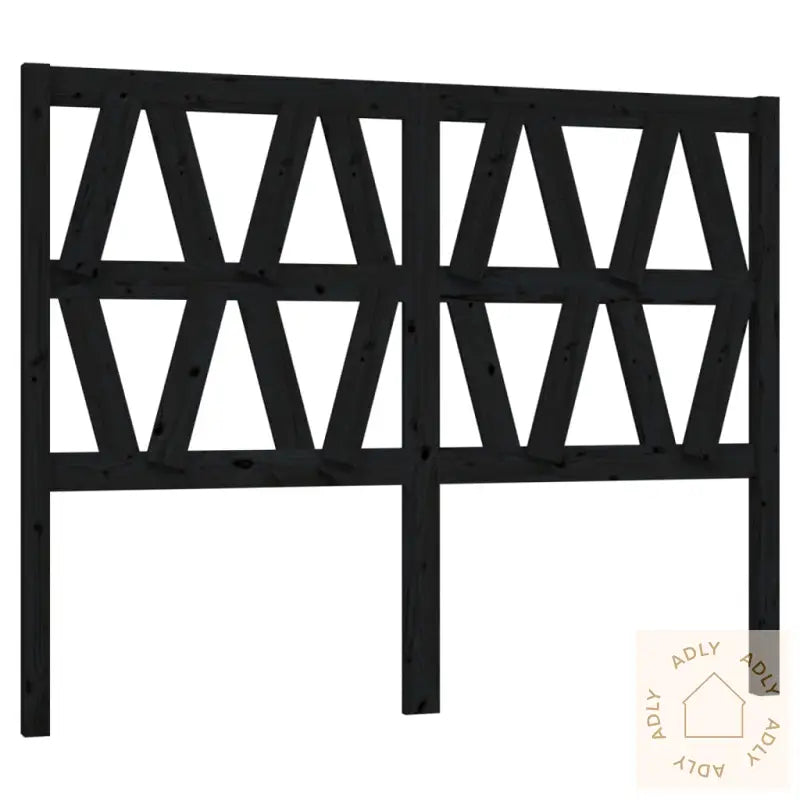 Sengegavl Svart 146X4X100 Cm Heltre Furu