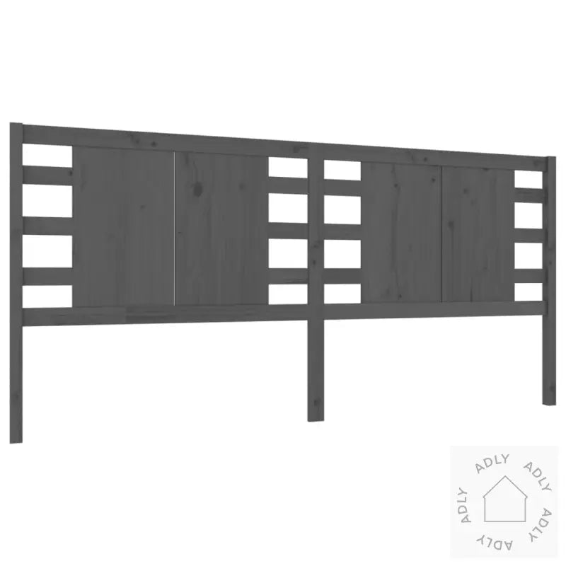 Sengegavl Grå 206X4X100 Cm Heltre Furu