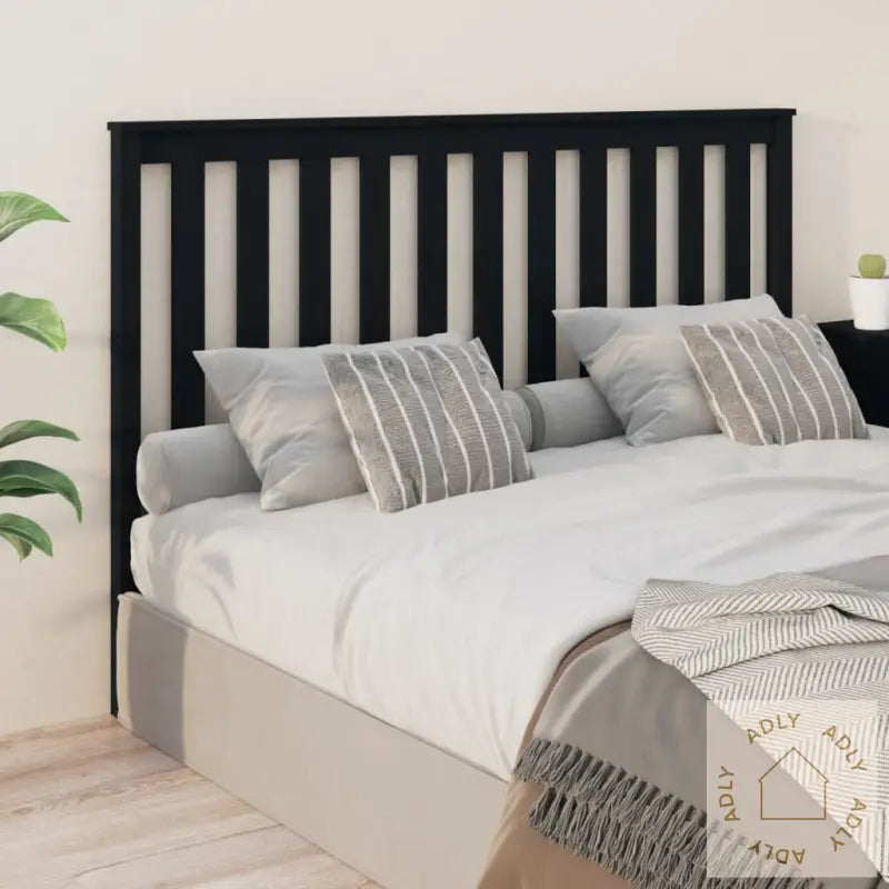 Sengegavl Svart 166X6X101 Cm Heltre Furu