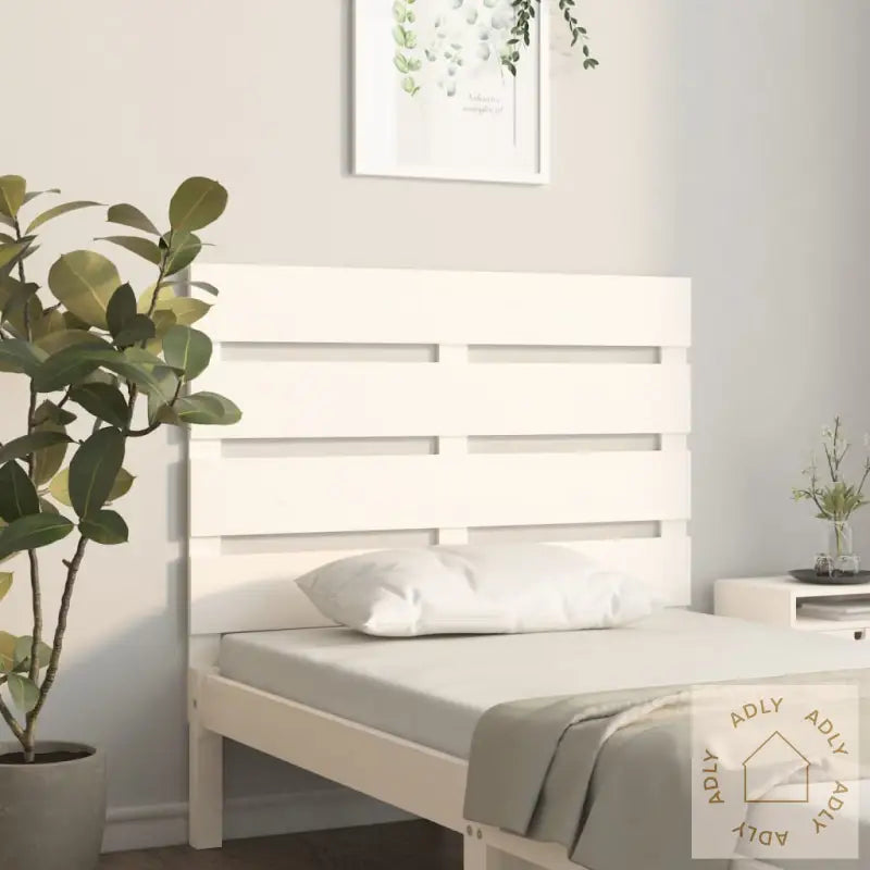 Sengegavl Hvit 90X3X80 Cm Heltre Furu