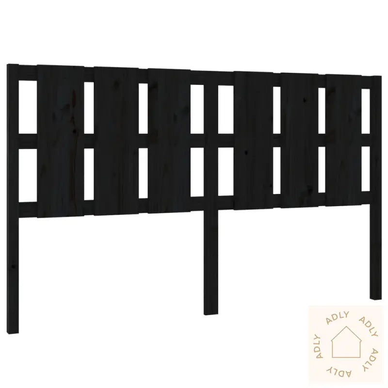 Sengegavl Svart 185,5X4X100 Cm Heltre Furu