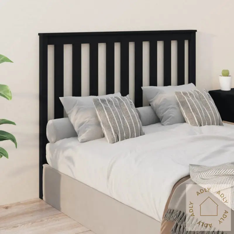 Sengegavl Svart 146X6X101 Cm Heltre Furu