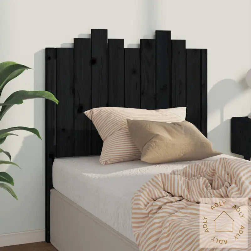 Sengegavl Svart 96X4X110 Cm Heltre Furu