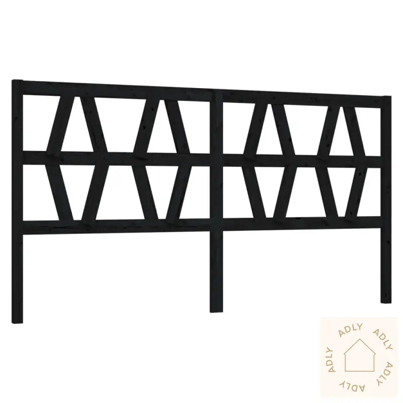 Sengegavl Svart 206X4X100 Cm Heltre Furu