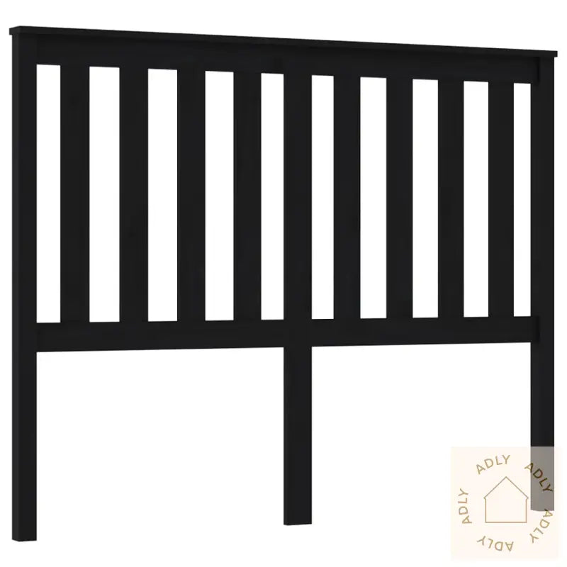 Sengegavl Svart 126X6X101 Cm Heltre Furu