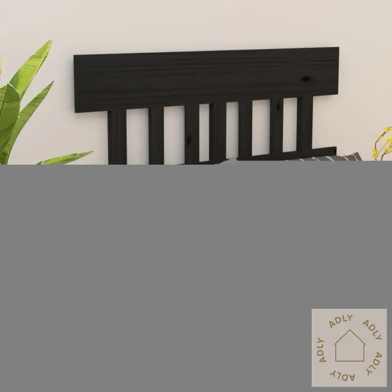 Sengegavl Svart 123,5X3X81 Cm Heltre Furu