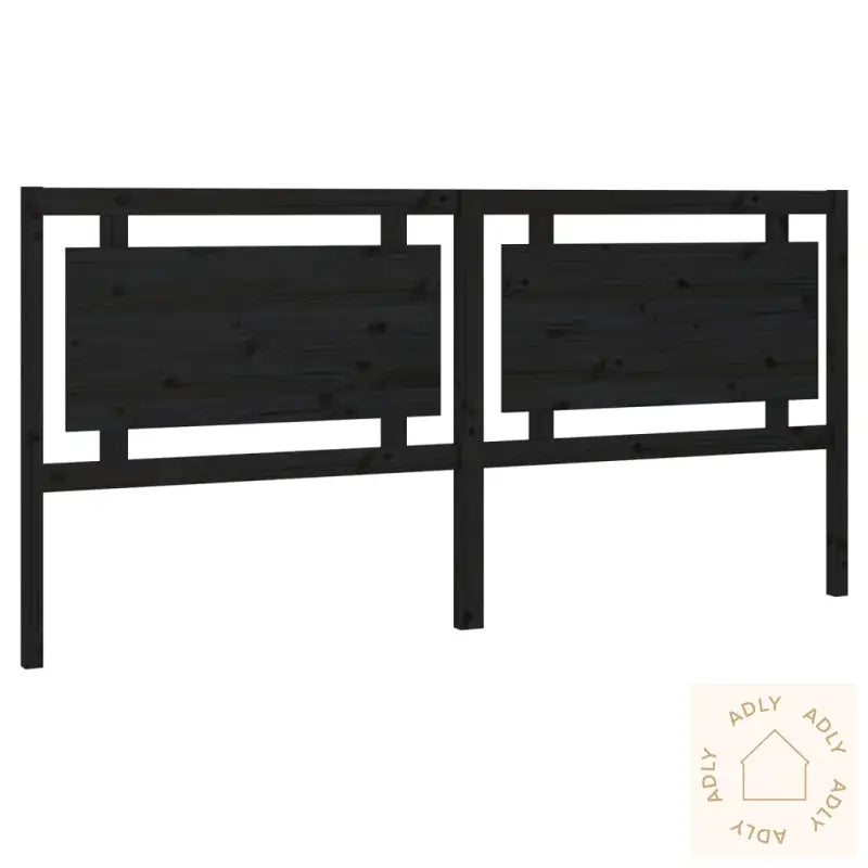 Sengegavl Svart 205,5X4X100 Cm Heltre Furu