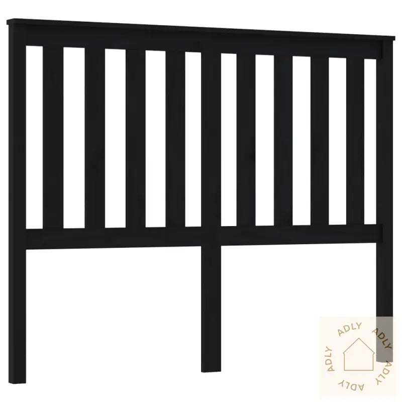 Sengegavl Svart 146X6X101 Cm Heltre Furu