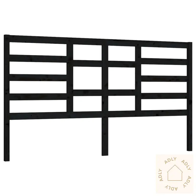 Sengegavl Svart 186X4X104 Cm Heltre Furu