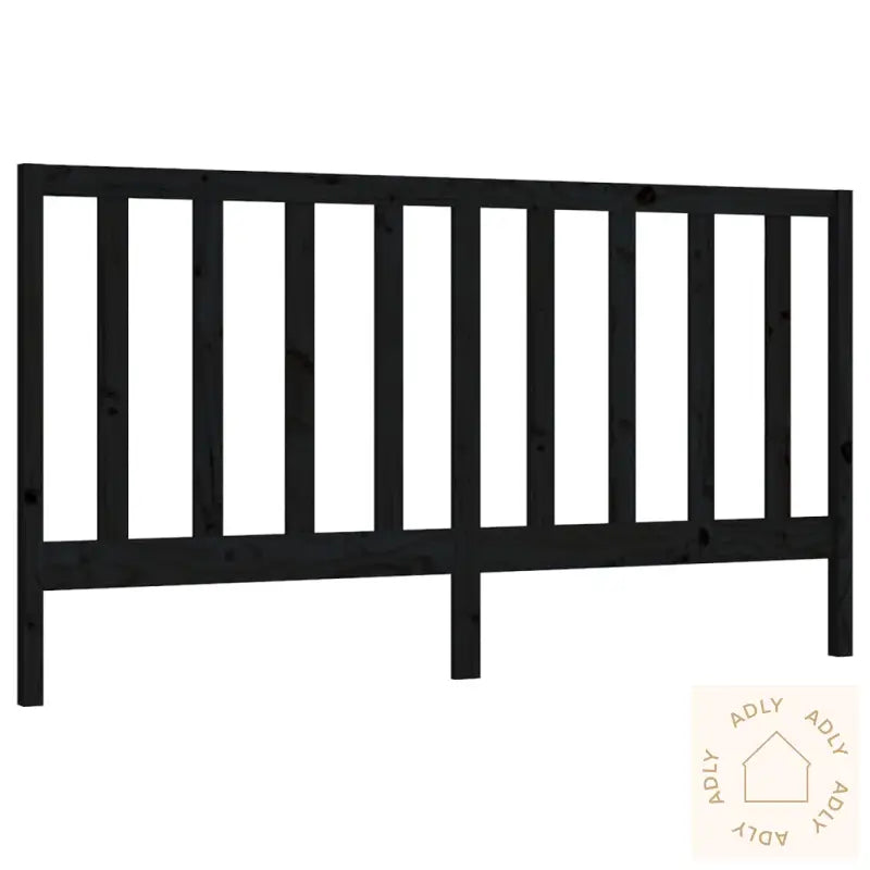 Sengegavl Svart 206X4X100 Cm Heltre Furu