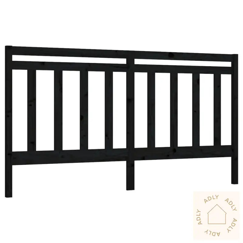 Sengegavl Svart 206X4X100 Cm Heltre Furu