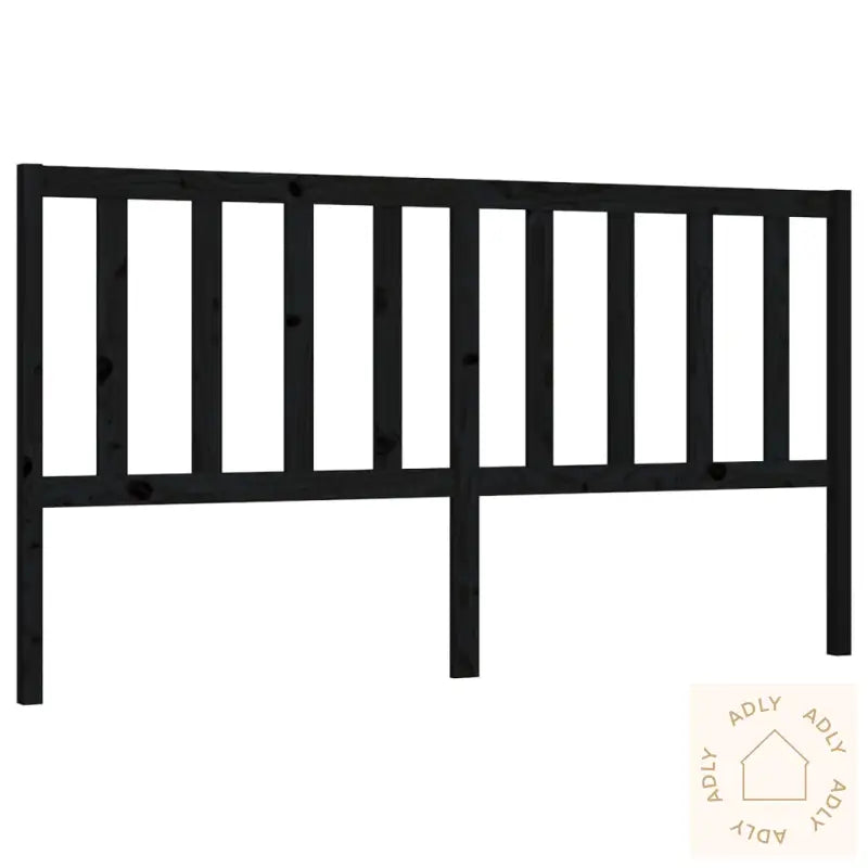 Sengegavl Svart 206X4X100 Cm Heltre Furu