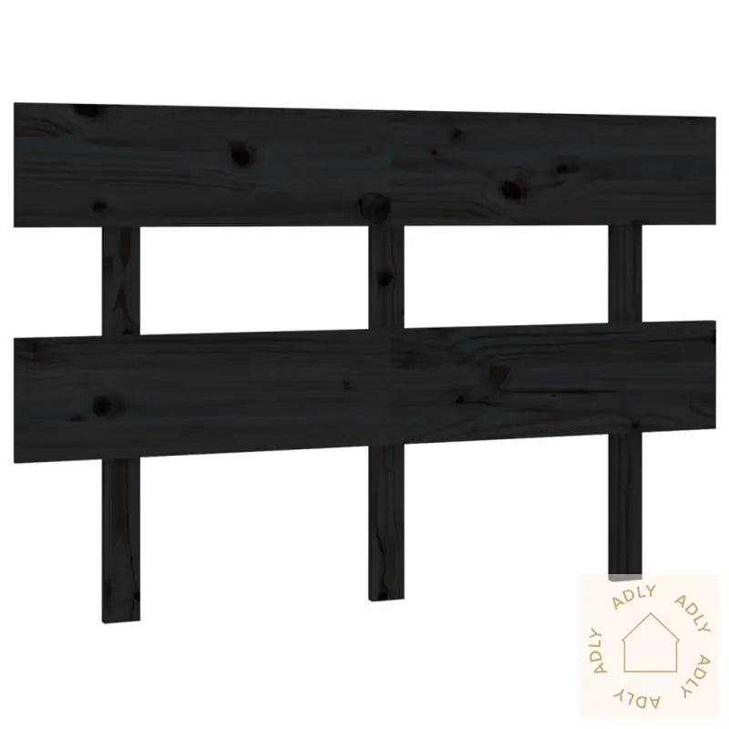 Sengegavl Svart 124X3X81 Cm Heltre Furu