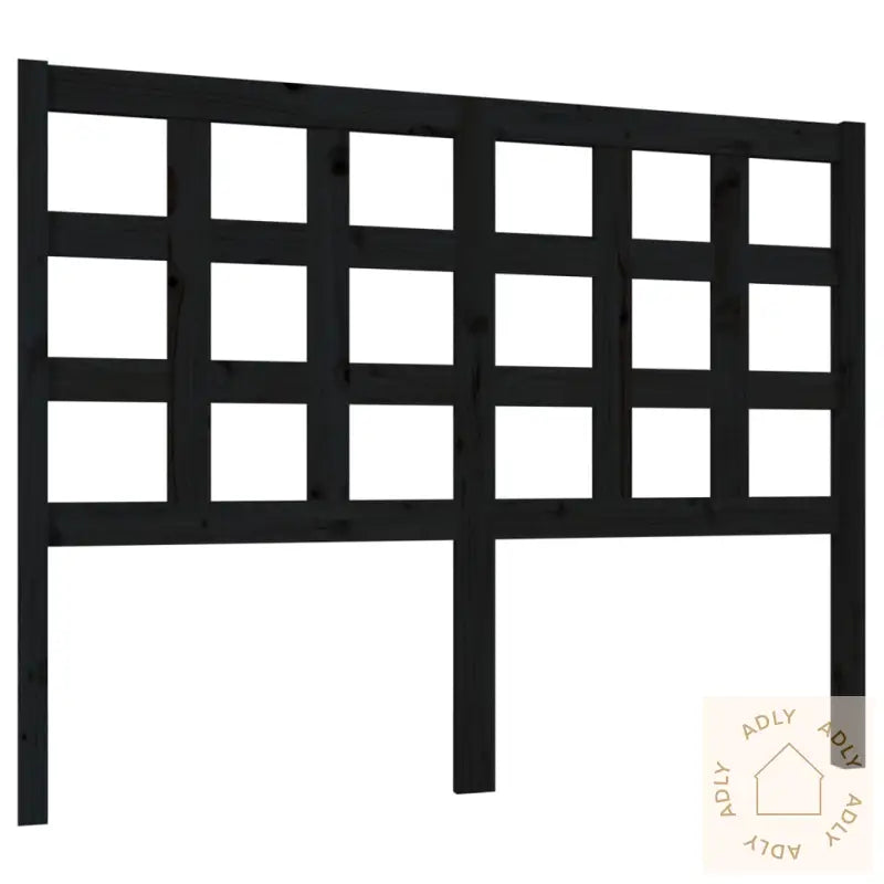 Sengegavl Svart 125,5X4X100 Cm Heltre Furu