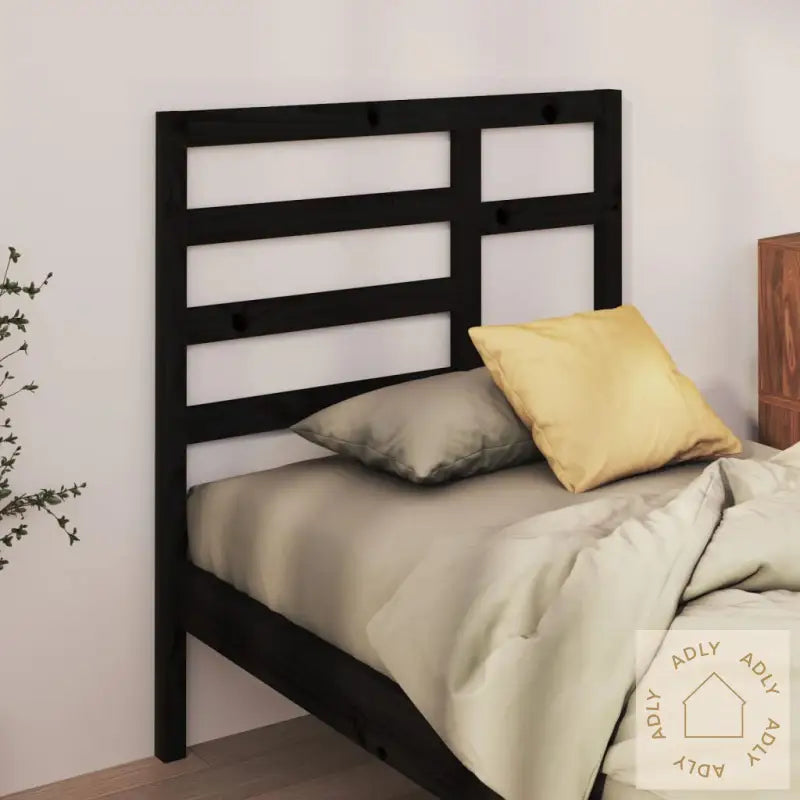 Sengegavl Svart 96X4X104 Cm Heltre Furu