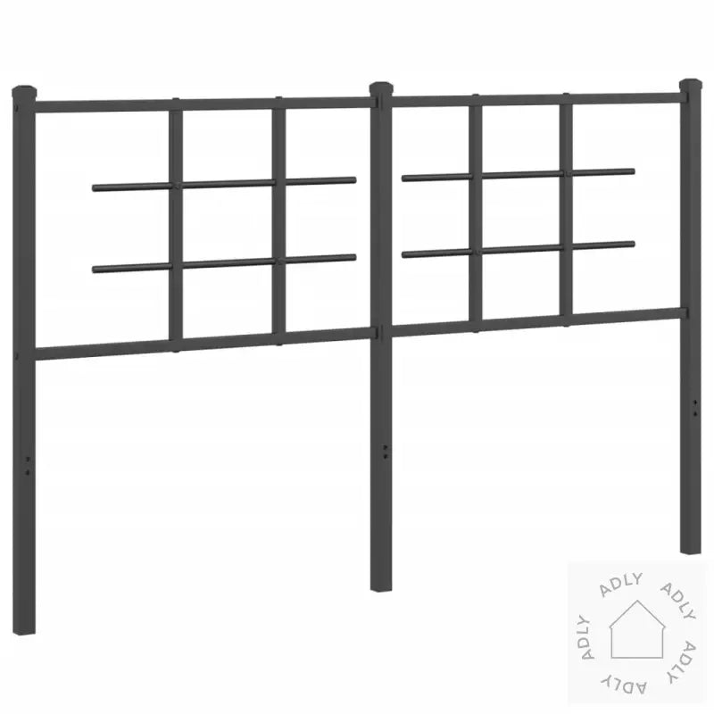 Sengegavl I Metall Svart 135 Cm