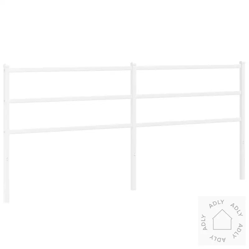 Sengegavl I Metall Hvit 200 Cm