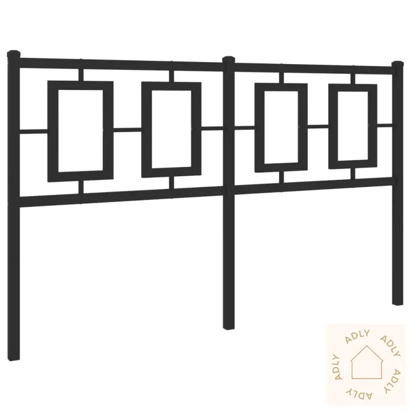 Sengegavl I Metall Svart 140 Cm
