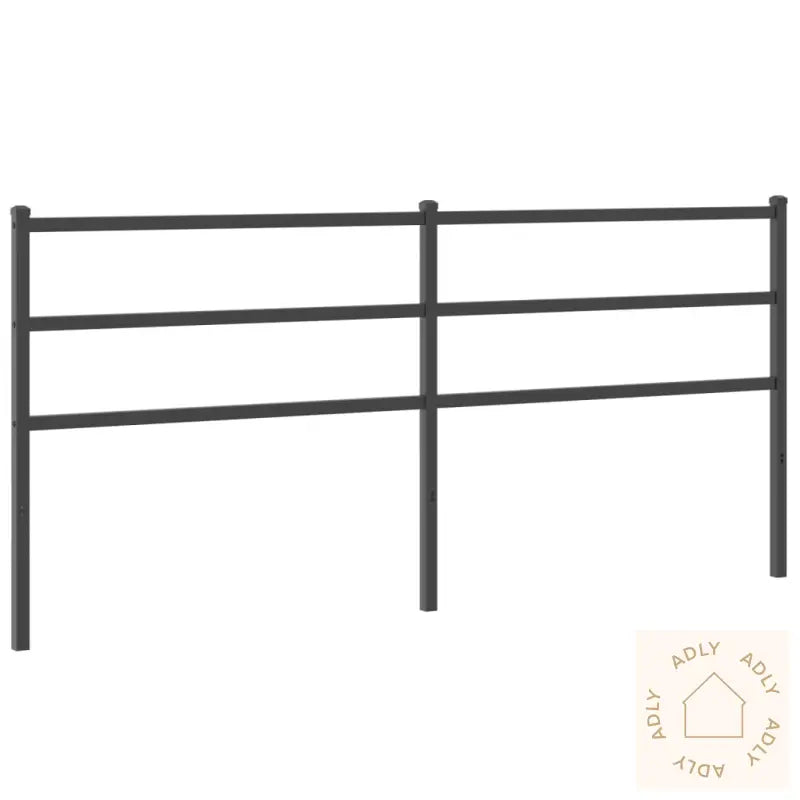 Sengegavl I Metall Svart 180 Cm