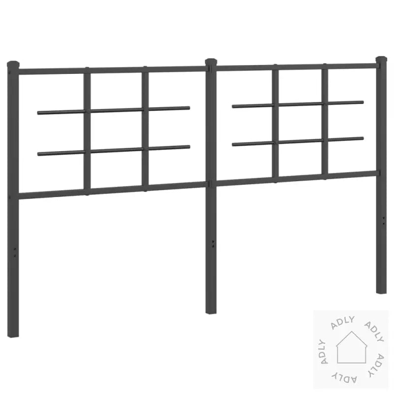 Sengegavl I Metall Svart 150 Cm